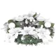 MagicHome karácsonyi koszorú, adventi, fehér, 25 cm