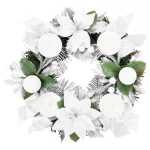 MagicHome karácsonyi koszorú, adventi, fehér, 25 cm