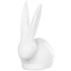 Dísz MagicHome, Nyuszi hosszú fülekkel, fehér, porcelán, húsvéti, 10,1x6,5x13,1 cm