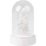 Dekoráció MagicHome Karácsony, fehér fácska kupolában, LED, meleg fehér, beltéri, 5,5x9 cm