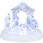 MagicHome karácsonyi dekoráció, Betlehem, 7 LED, akril, 19,5 x 14 x 17,5 cm