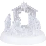MagicHome karácsonyi dekoráció, Betlehem, 7 LED, akril, 19,5 x 14 x 17,5 cm