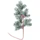 Ág MagicHome Karácsony, természetes, tobozokkal, havas, 63 cm