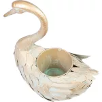 Kerti dekoráció, MagicHome Mecco, lúd, arany, 35 x 18 x 43 cm, fém, egyben virágtartó is (8091651)