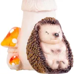 Dekoráció MagicHome Nature, Süni gomba alatt, polirezin, 13,3x11x19,2 cm