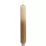 Gyertya MagicHome, karácsonyi, LED, 2xAAA, egyszerű világítás, időzítő, krémszínű/arany, fémes hatás