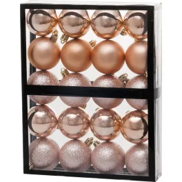   Gömbök MagicHome Karácsony, 20 db, rózsaarany, karácsonyfára, 5 cm