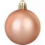 Gömbök MagicHome Karácsony, 20 db, rózsaarany, karácsonyfára, 5 cm