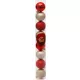 Gömbök MagicHome Karácsony, 8 db, piros-pezsgő, karácsonyfára, 5 cm, Sellbox 36 tubus