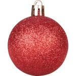 Gömbök MagicHome Karácsony, 8 db, piros-pezsgő, karácsonyfára, 5 cm, Sellbox 36 tubus