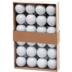 Gömbök MagicHome Karácsony, 24 db, készlet, fehér, karácsonyfára, 3 cm