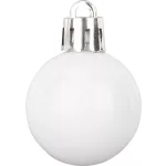 Gömbök MagicHome Karácsony, 24 db, készlet, fehér, karácsonyfára, 3 cm