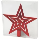 Dísz MagicHome, csillag, piros, 1 db, 20 cm, karácsonyfára, Karácsonyra