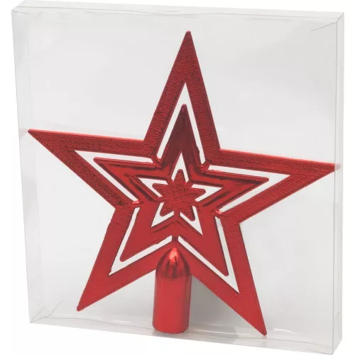 Dísz MagicHome, csillag, piros, 1 db, 20 cm, karácsonyfára, Karácsonyra