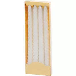   Gyertya MagicHome, karácsonyi, 25 cm, csomag 4 db, fehér, spirális, csavart