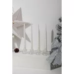 Gyertya MagicHome, karácsonyi, 25 cm, csomag 4 db, fehér, spirális, csavart