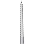 Gyertya MagicHome, karácsonyi, 25 cm, csomag 4 db, ezüst, spirális, csavart