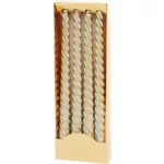Gyertya MagicHome, karácsonyi, 25 cm, csomag 4 db, pezsgő, spirális, csavart