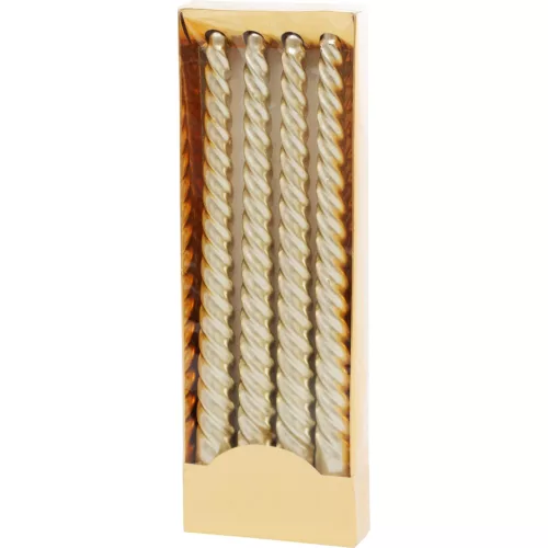 Gyertya MagicHome, karácsonyi, 25 cm, csomag 4 db, pezsgő, spirális, csavart