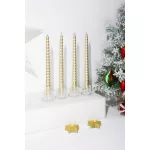 Gyertya MagicHome, karácsonyi, 25 cm, csomag 4 db, pezsgő, spirális, csavart