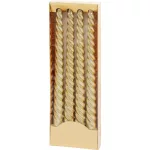 Gyertya MagicHome, karácsonyi, 25 cm, csomag 4 db, arany, spirális, csavart0500000079669