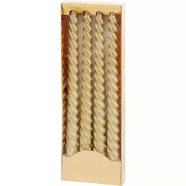   Gyertya MagicHome, karácsonyi, 25 cm, csomag 4 db, arany, spirális, csavart0500000079669