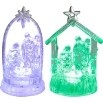 Dekoráció MagicHome Karácsony, Betlehem, színváltós, LED, akril, Display doboz 12 db