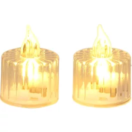   Gyertya MagicHome, karácsonyi, LED meleg fehér, villogó, 3,6x5 cm, Eladási egység 12 db