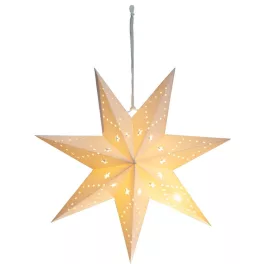   Dekoráció MagicHome Karácsony, csillag, papír, 10 LED meleg fehér, 2xAA, egyszerű világítás, 40 cm