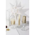 Dekoráció MagicHome Karácsony, csillag, papír, 10 LED meleg fehér, 2xAA, egyszerű világítás, 40 cm