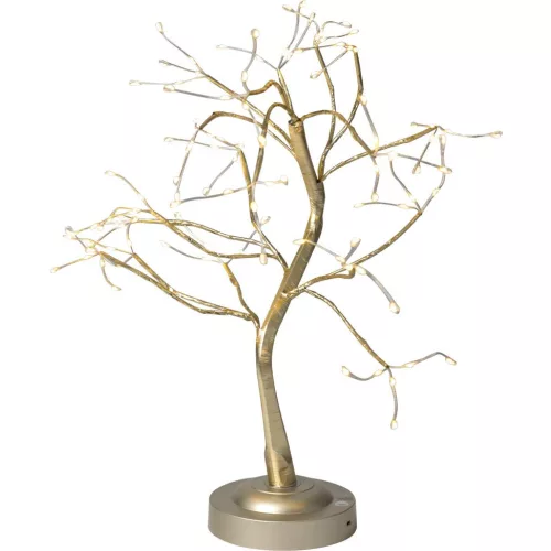 MagicHome karácsonyi dekoráció, fa, 108 melegfehér LED, USB, egyszerű világítás, 45 cm