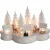 MagicHome karácsonyi dekoráció, falu szarvasokkal, 10 melegfehér LED, MDF, 30 x 14 x 19,5 cm