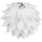 Dekoráció MagicHome Karácsony, gömb, fehér, csillámos, 10 cm