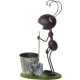Kerti dekoráció, MagicHome Mecco, hangya ásóval, barna, 25 x 14 x 44 cm, fém, egyben virágtartó is (8091794)