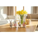 Dísz MagicHome, Nőstény nyúl tojással, húsvéti, 5,3x8x17,3 cm