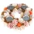 MagicHome karácsonyi adventi koszorú, rózsaszín, narancssárga, 30 cm