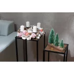 MagicHome karácsonyi adventi koszorú, rózsaszín, narancssárga, 30 cm