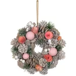Koszorú MagicHome Vianoce, ezüst, 25 cm