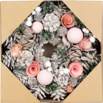 Koszorú MagicHome Vianoce, ezüst, 25 cm