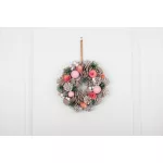 Koszorú MagicHome Vianoce, ezüst, 25 cm