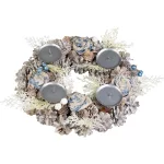 MagicHome karácsonyi adventi koszorú, kék, fehér, 30 cm