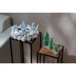 MagicHome karácsonyi adventi koszorú, kék, fehér, 30 cm