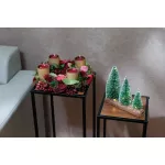 Koszorú MagicHome, karácsonyi, adventi, piros, 30 cm