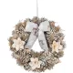 Koszorú MagicHome, karácsonyi, függő, természetes, masnival, 30 cm