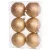 Gömbök MagicHome Karácsony, 6 db, pezsgő, karácsonyfára, 8 cm