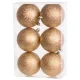 Gömbök MagicHome Karácsony, 6 db, pezsgő, karácsonyfára, 8 cm