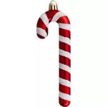 Dísz MagicHome karácsonyi, Karácsonyi nyalóka, fehér-piros, 12,5 cm, csomag 6 db