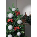 Gömbök MagicHome Karácsony, készlet, 3 db, ezüst, karácsonyfára, 10 cm