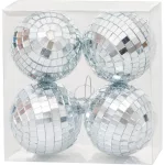 Gömbök MagicHome Karácsony, 4 db, karácsonyfára, diszkógömbök, 8 cm