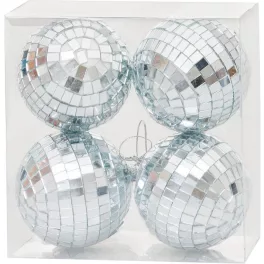   Gömbök MagicHome Karácsony, 4 db, karácsonyfára, diszkógömbök, 8 cm